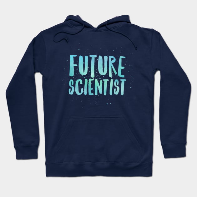 Future Scientist Blue Text Print Boys Hoodie by AstroGearStore